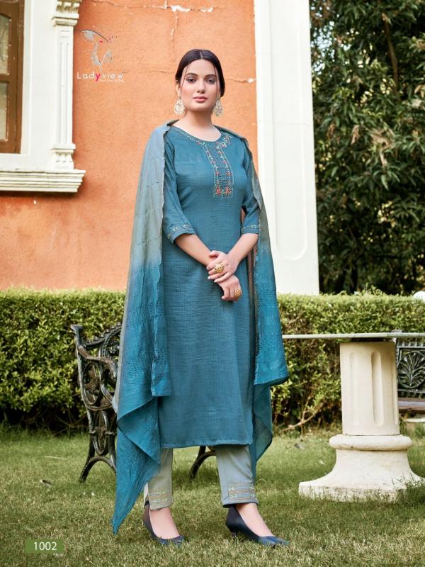 Ladyview Geet Designer Silk Ethnic Wear Readymade Salwar